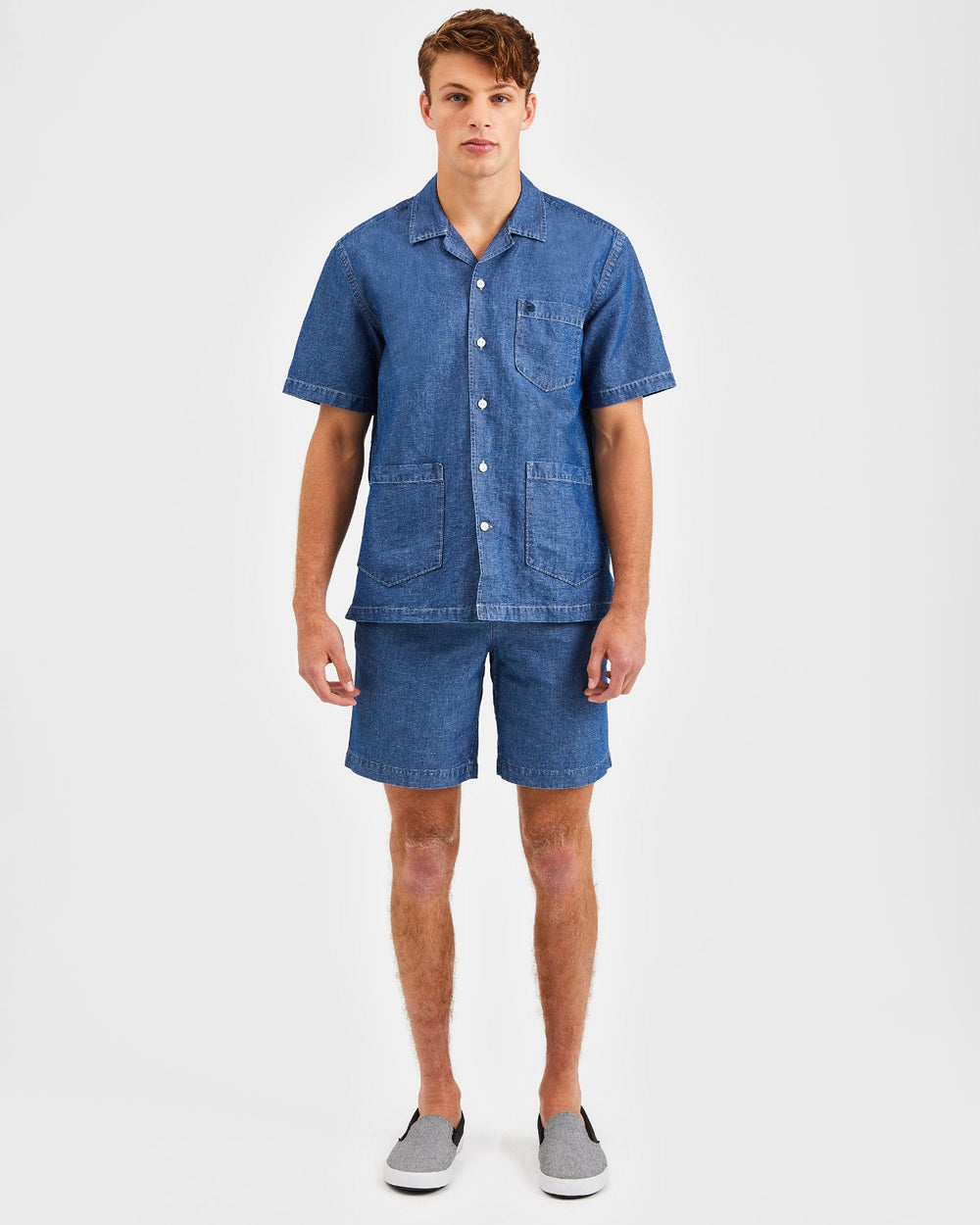 Ben Sherman Hastings Garment Dye Chambray Skjorte Indigo | CZ2706491