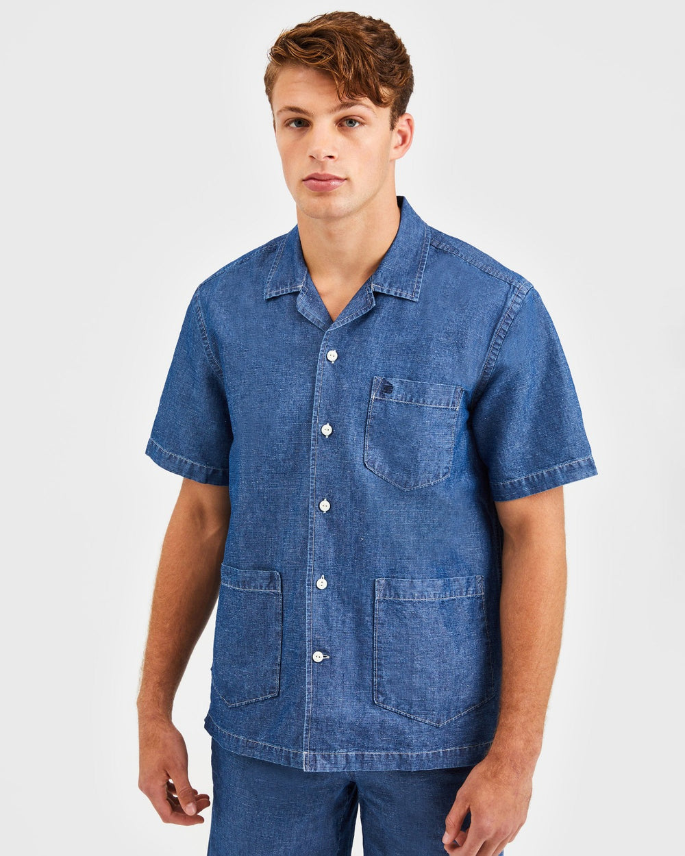 Ben Sherman Hastings Garment Dye Chambray Skjorte Indigo | CZ2706491