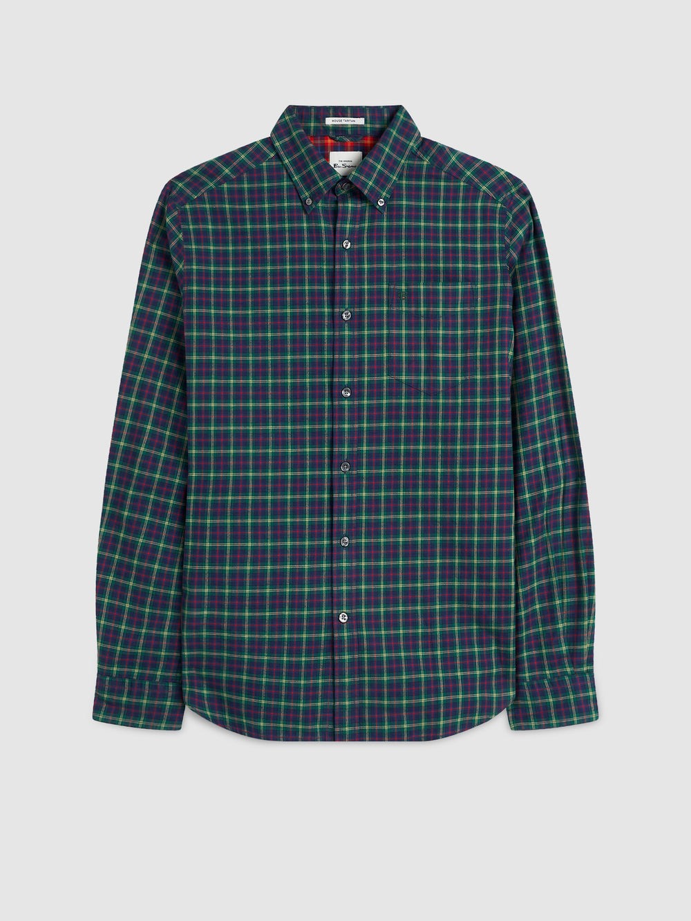 Ben Sherman House Tartan Twill Skjorte Grønn | IQ9850367