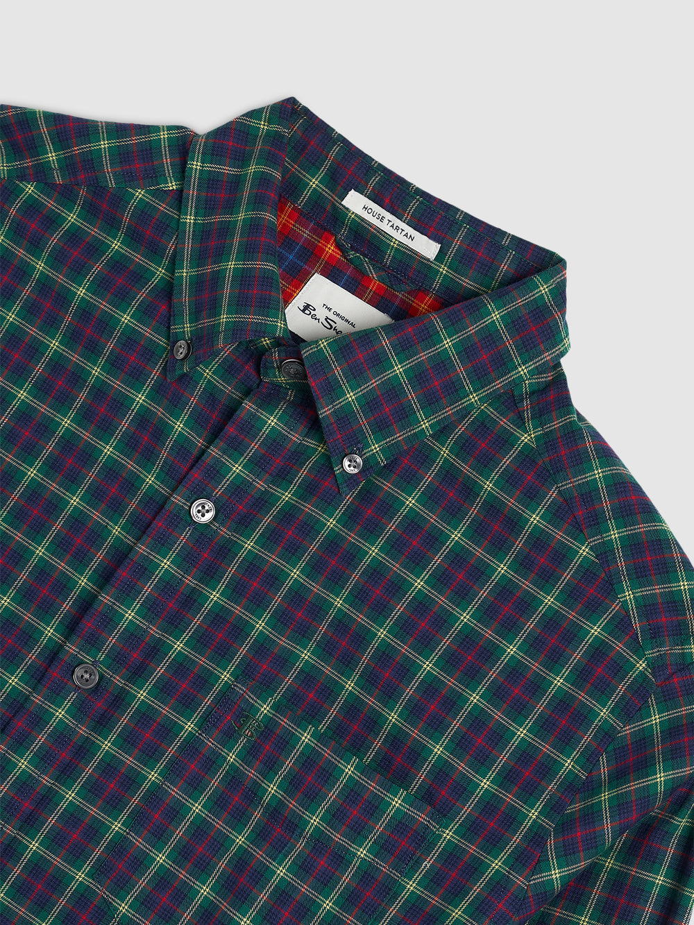 Ben Sherman House Tartan Twill Skjorte Grønn | IQ9850367