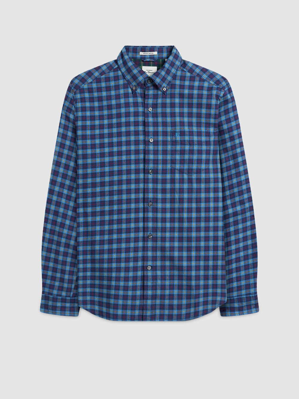 Ben Sherman House Tartan Twill Skjorte Marineblå | EK2538019