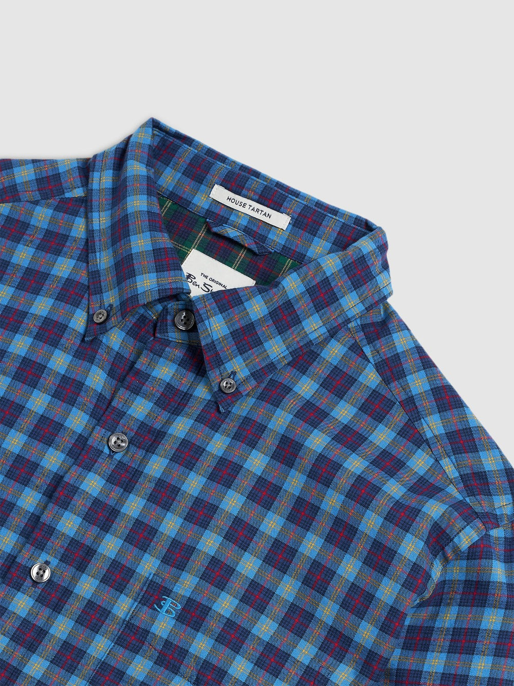 Ben Sherman House Tartan Twill Skjorte Marineblå | EK2538019