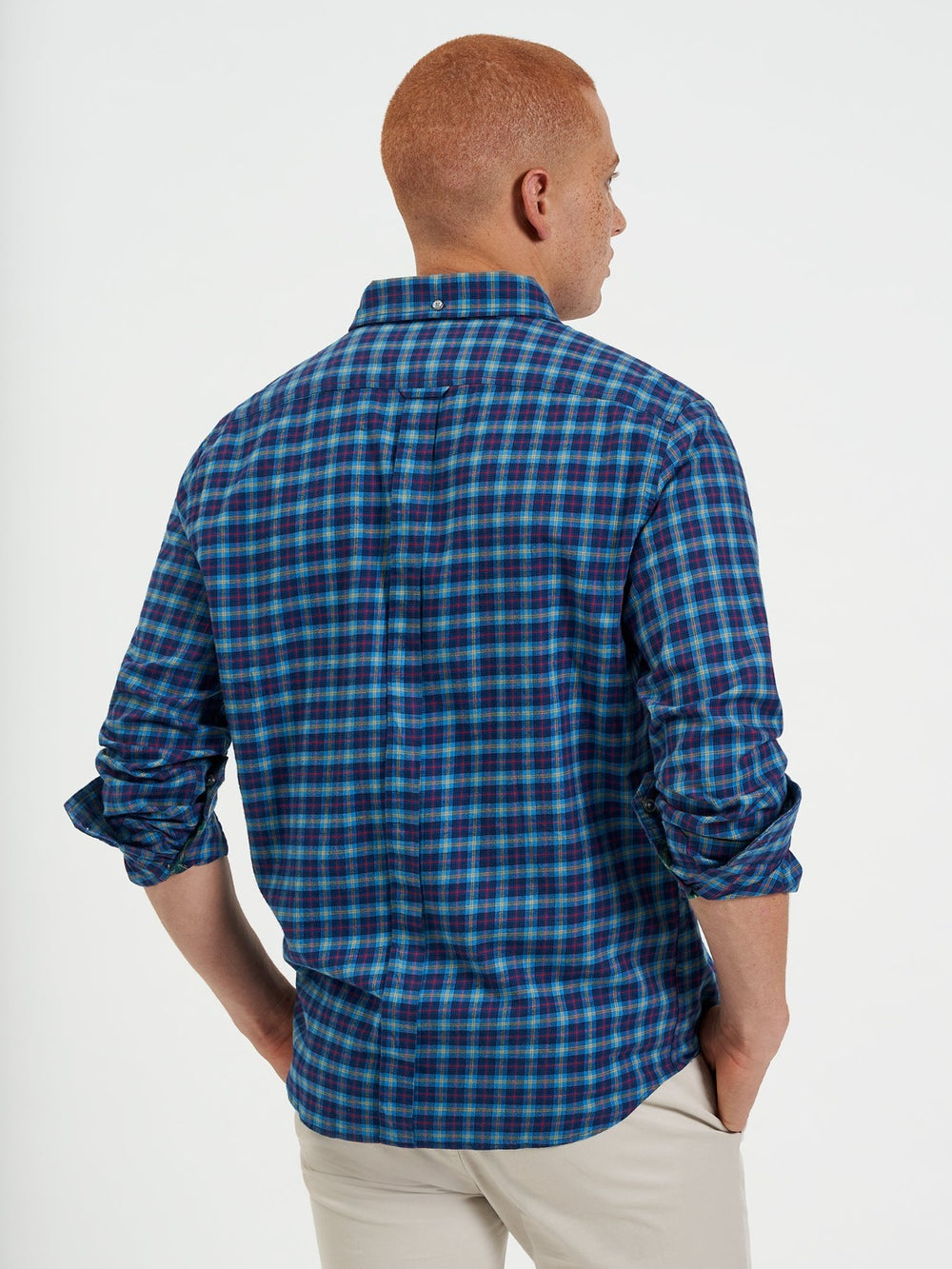 Ben Sherman House Tartan Twill Skjorte Marineblå | EK2538019