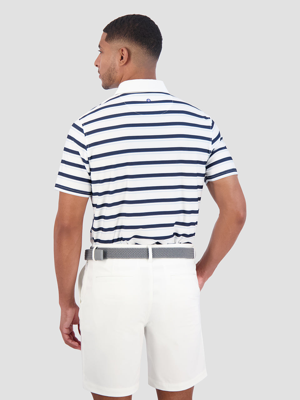 Ben Sherman Mixed Mod Stripes Tech Jersey Sports Fit Polo T Skjorte Blå | MI4675123