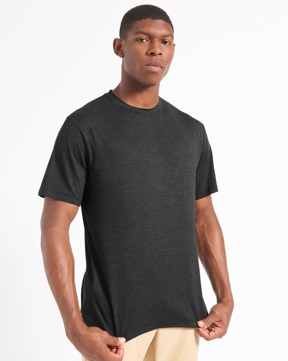 Ben Sherman Performance Stretch Marl T-Skjorte Svarte | ZM1267345