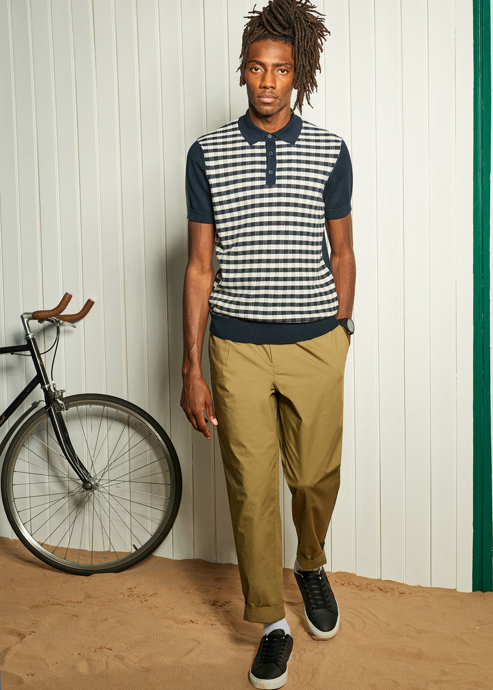 Ben Sherman Poplin Relaxed-Taper Pleated Bukse Olivengrønne | DO9187542