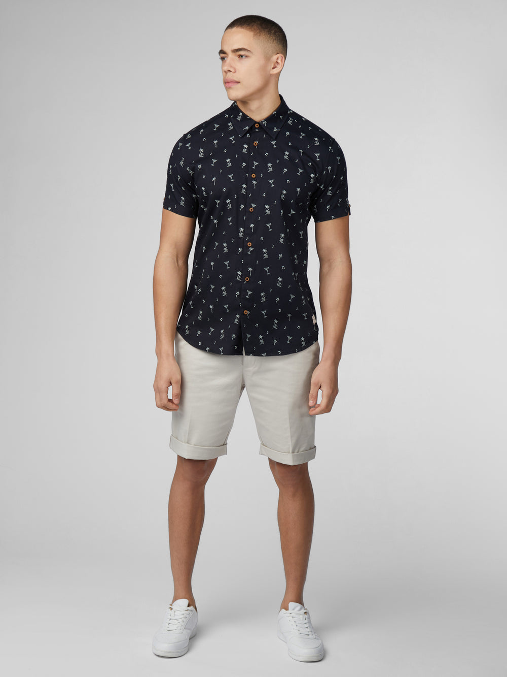 Ben Sherman Scattered Skjorte Svarte | FO5296810