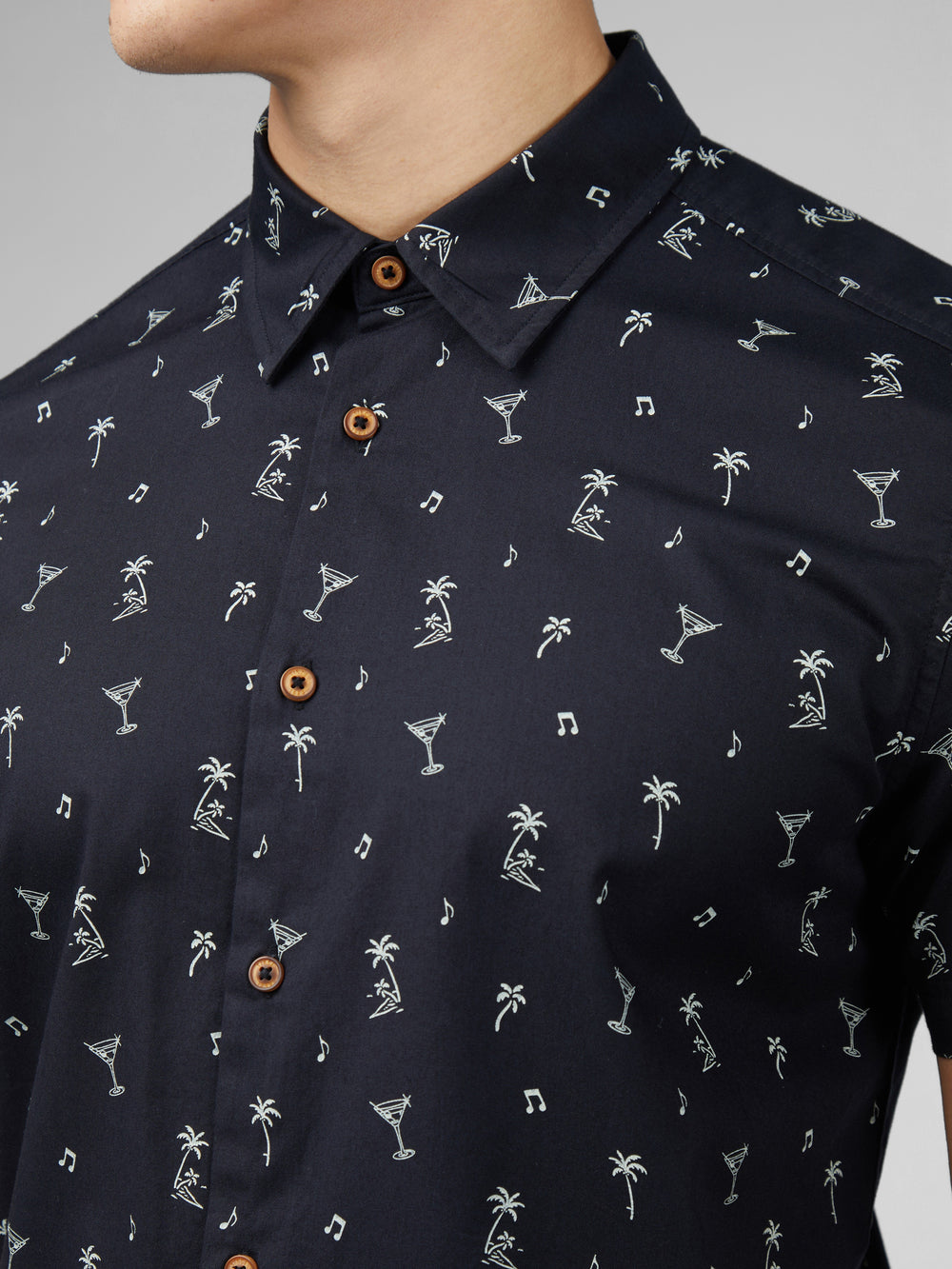 Ben Sherman Scattered Skjorte Svarte | FO5296810