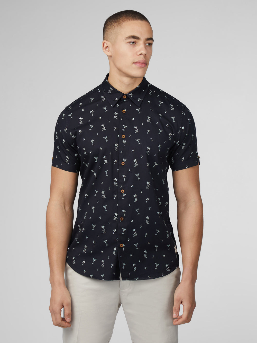 Ben Sherman Scattered Skjorte Svarte | FO5296810