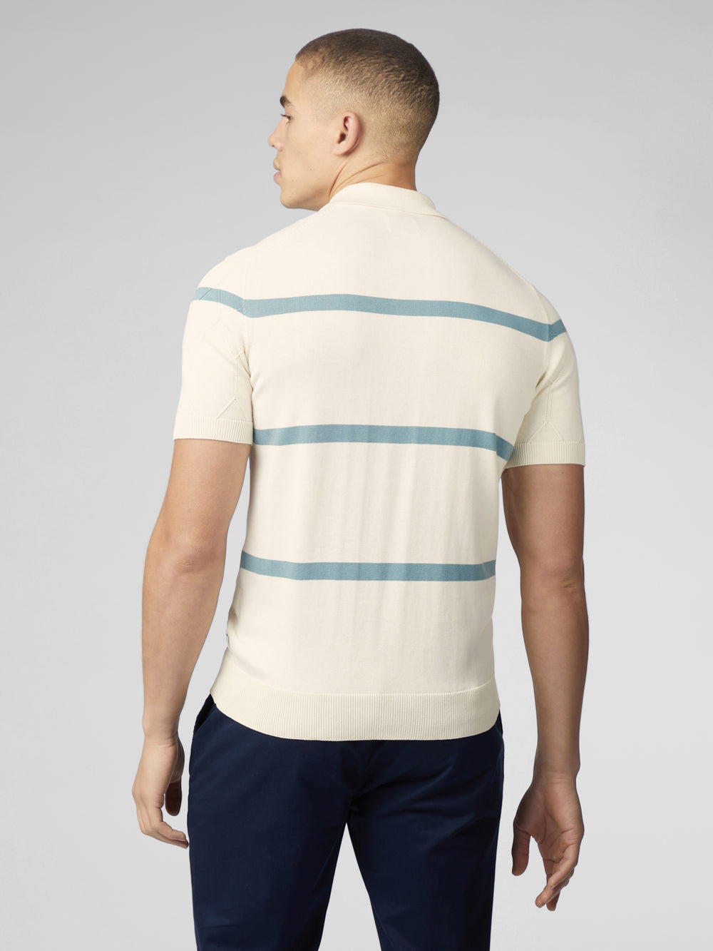 Ben Sherman Signature Argyle Stripe Polo Strikkevarer Hvite | LG1375968