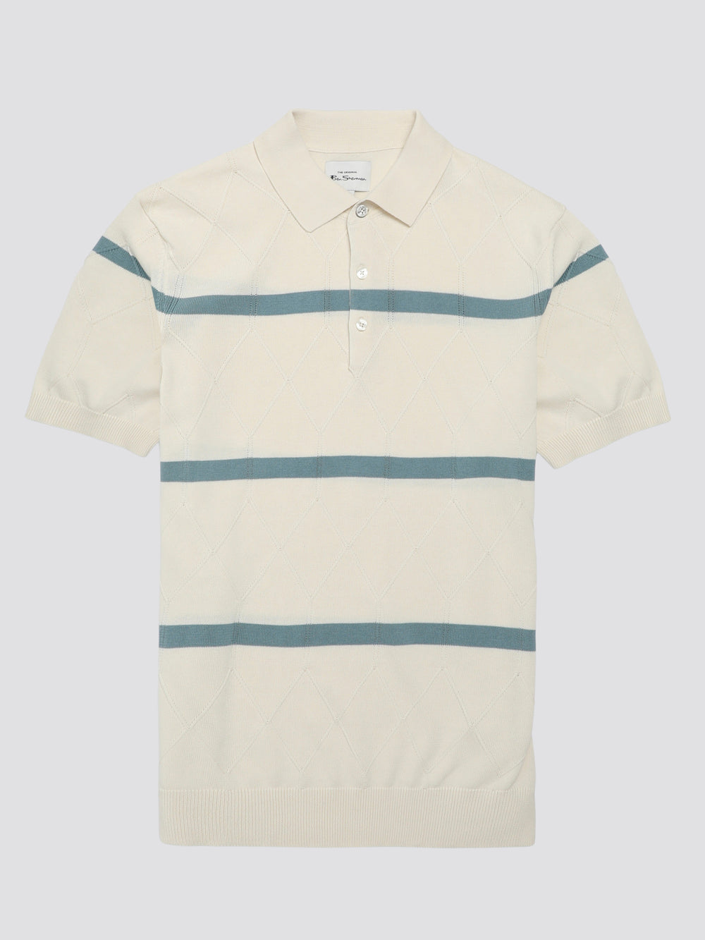 Ben Sherman Signature Argyle Stripe Polo Strikkevarer Hvite | LG1375968