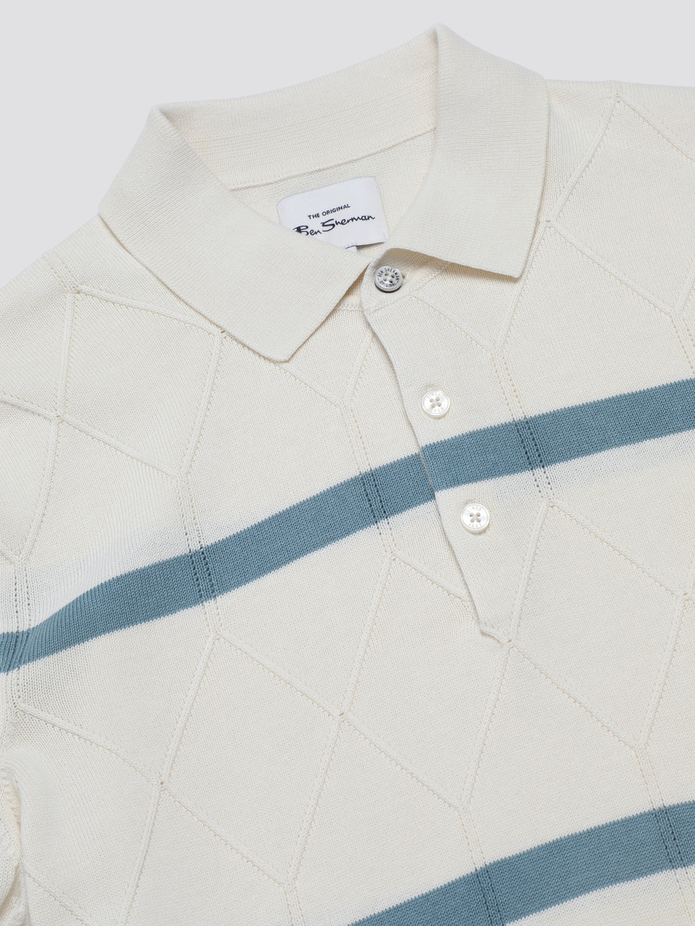 Ben Sherman Signature Argyle Stripe Polo Strikkevarer Hvite | LG1375968