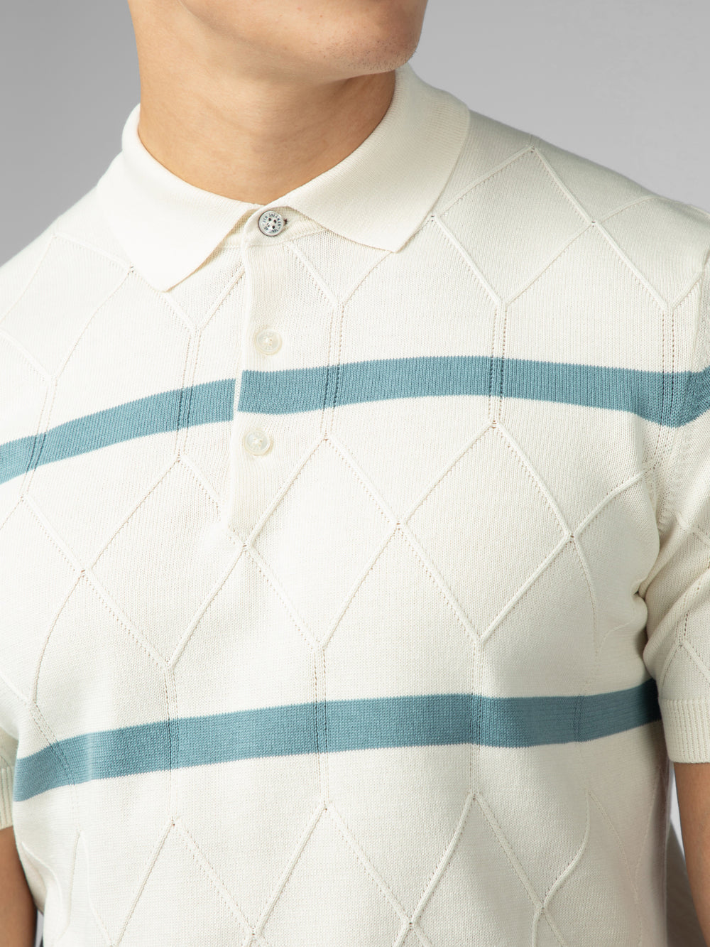 Ben Sherman Signature Argyle Stripe Polo Strikkevarer Hvite | LG1375968