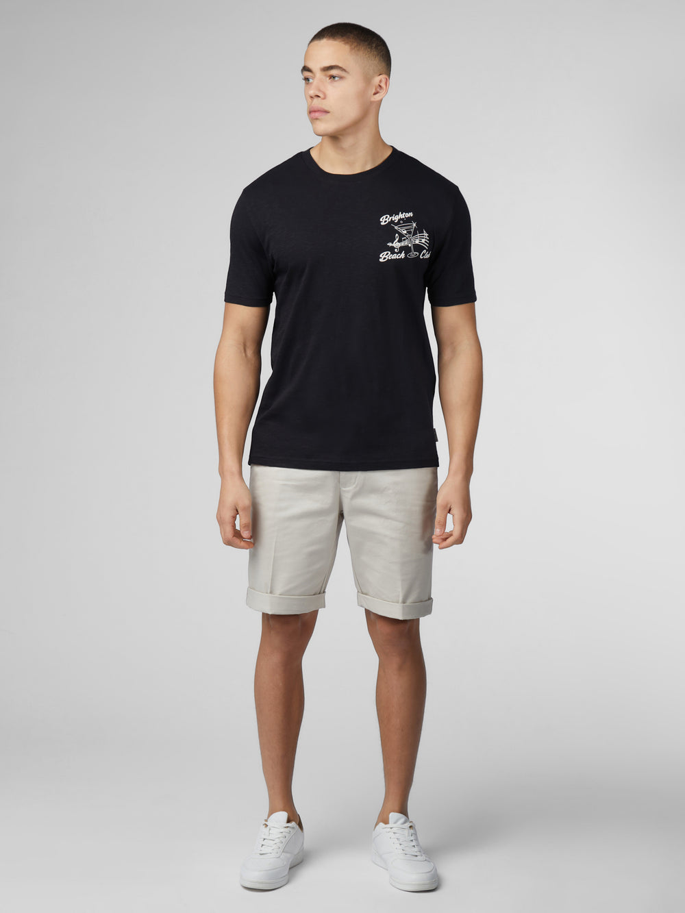 Ben Sherman Signature Brighton Beach Club T-Skjorte Svarte | EA1507342