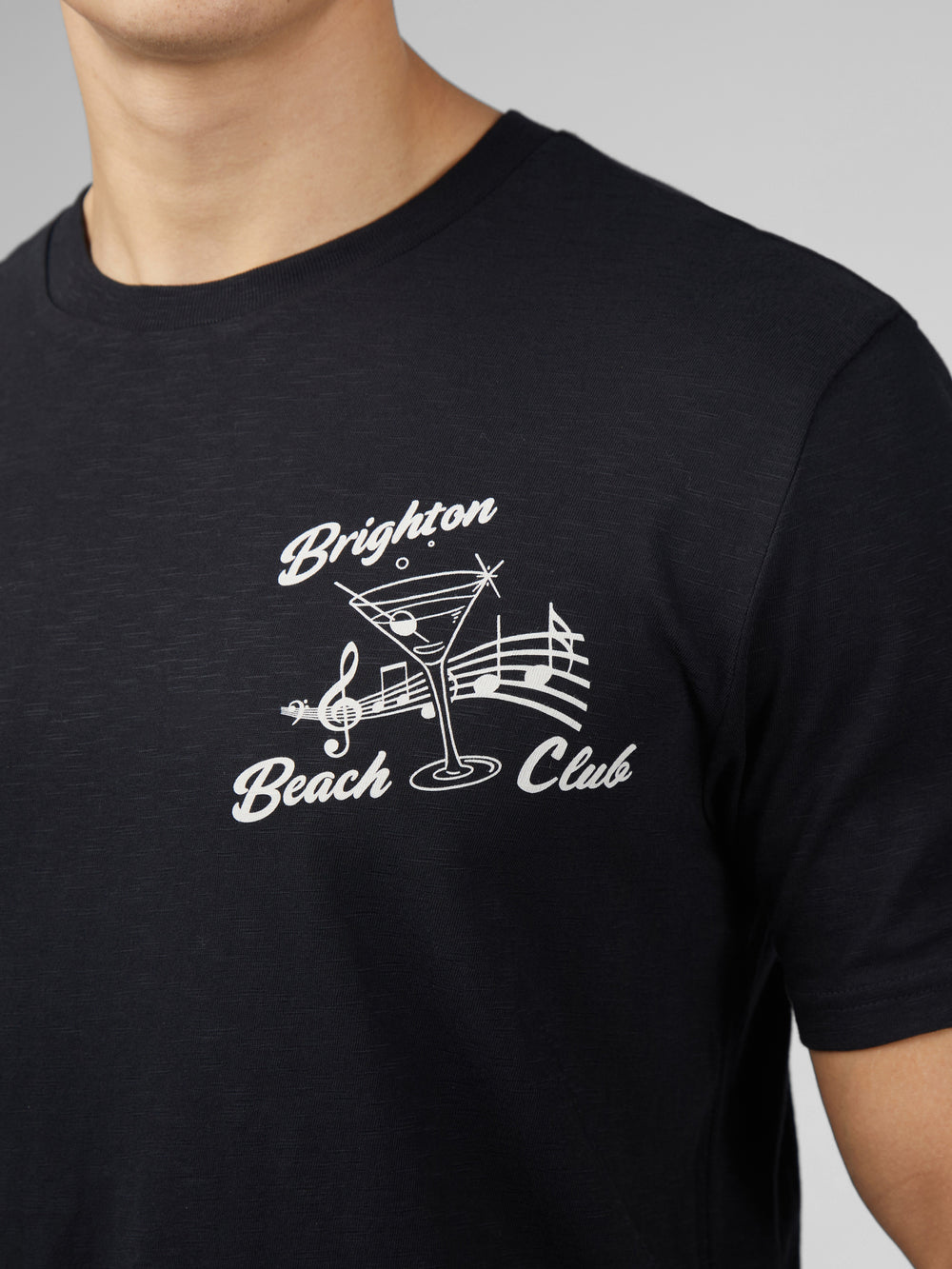 Ben Sherman Signature Brighton Beach Club T-Skjorte Svarte | EA1507342