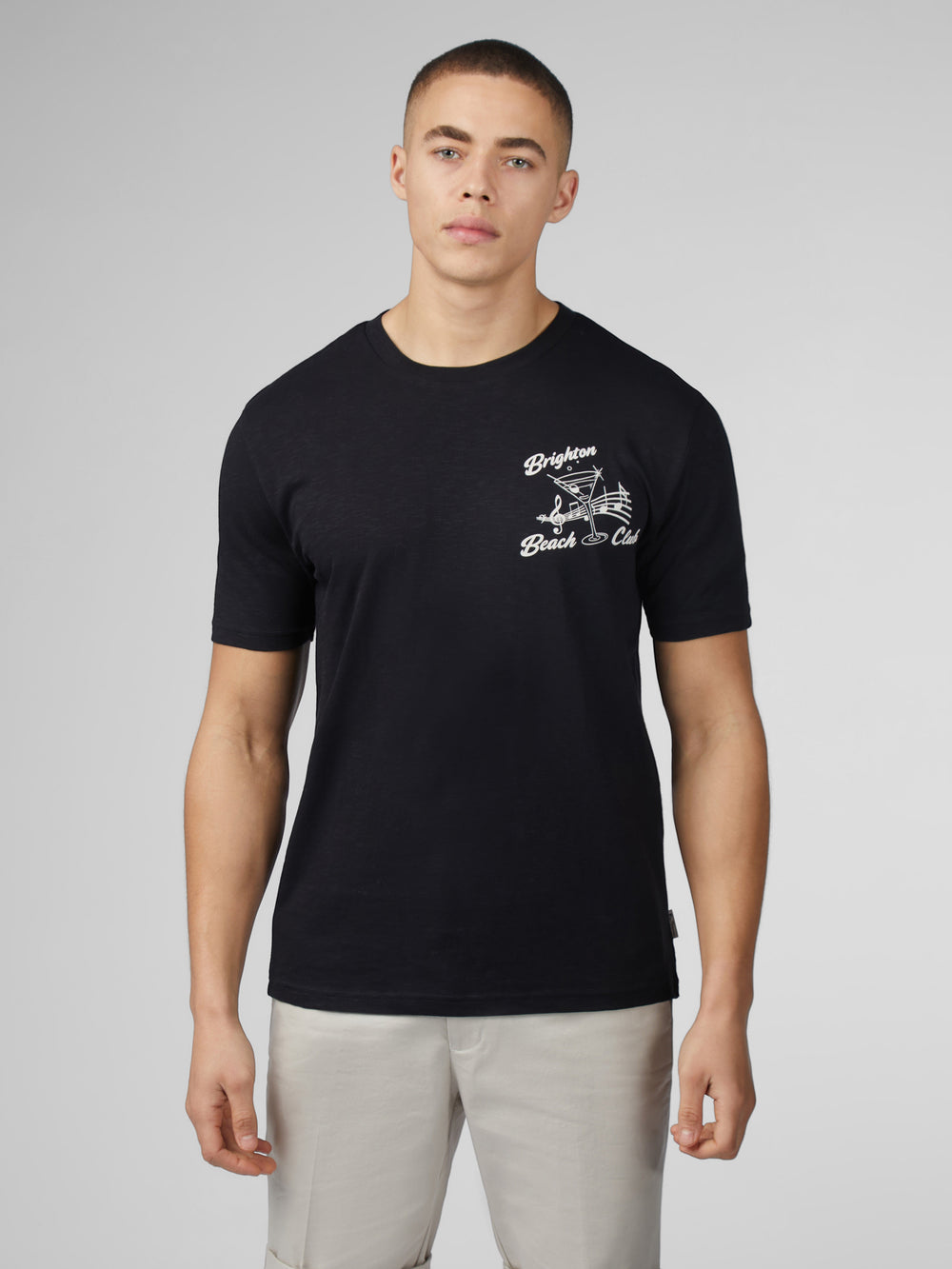 Ben Sherman Signature Brighton Beach Club T-Skjorte Svarte | EA1507342