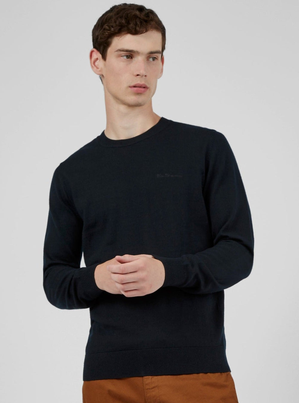 Ben Sherman Signature Crewneck Strikkevarer Svarte | TG5710963