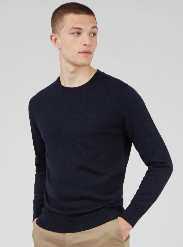 Ben Sherman Signature Crewneck Strikkevarer Marineblå | AE9673850