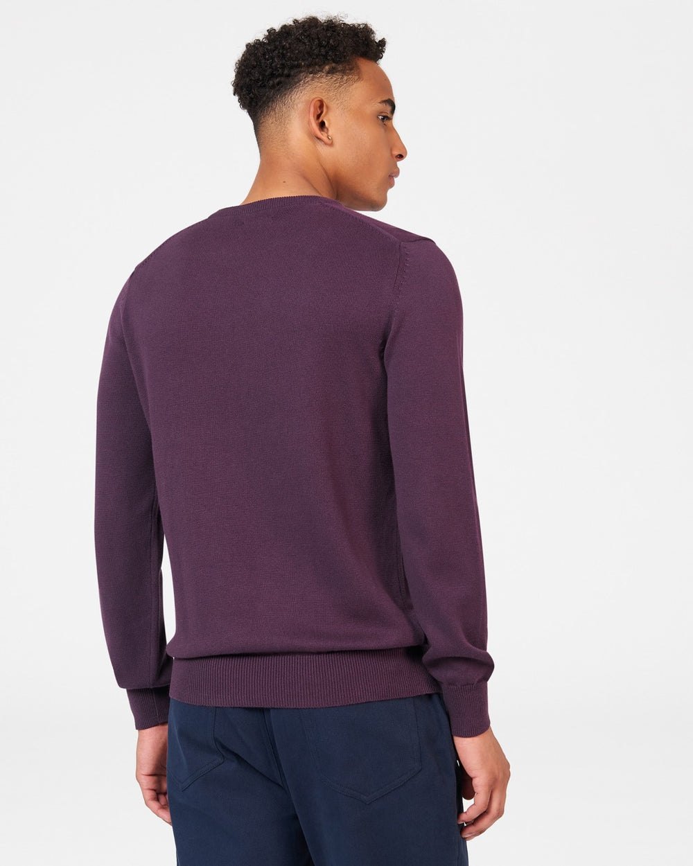 Ben Sherman Signature Crewneck Strikkevarer Lilla | VE1574206