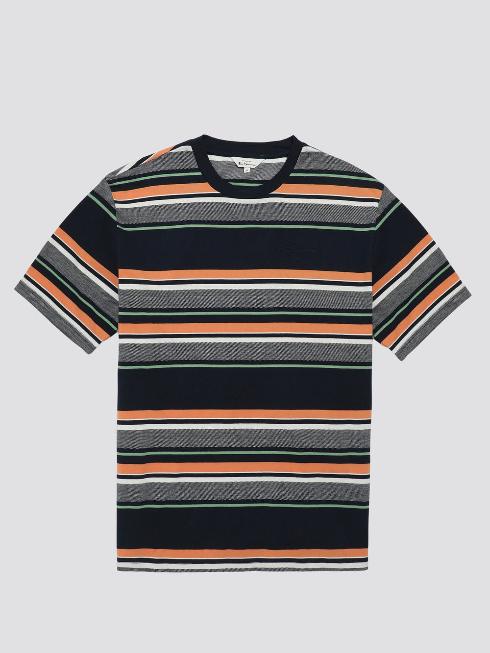 Ben Sherman Signature Engineered Stripe T-Skjorte Marineblå | WO2348051