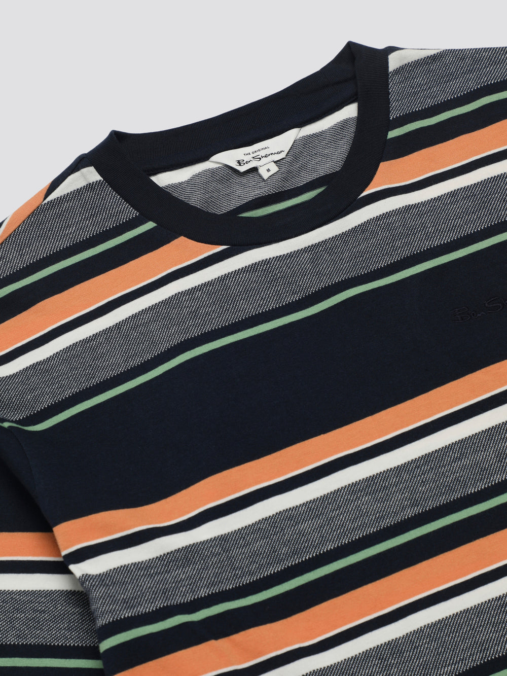 Ben Sherman Signature Engineered Stripe T-Skjorte Marineblå | WO2348051