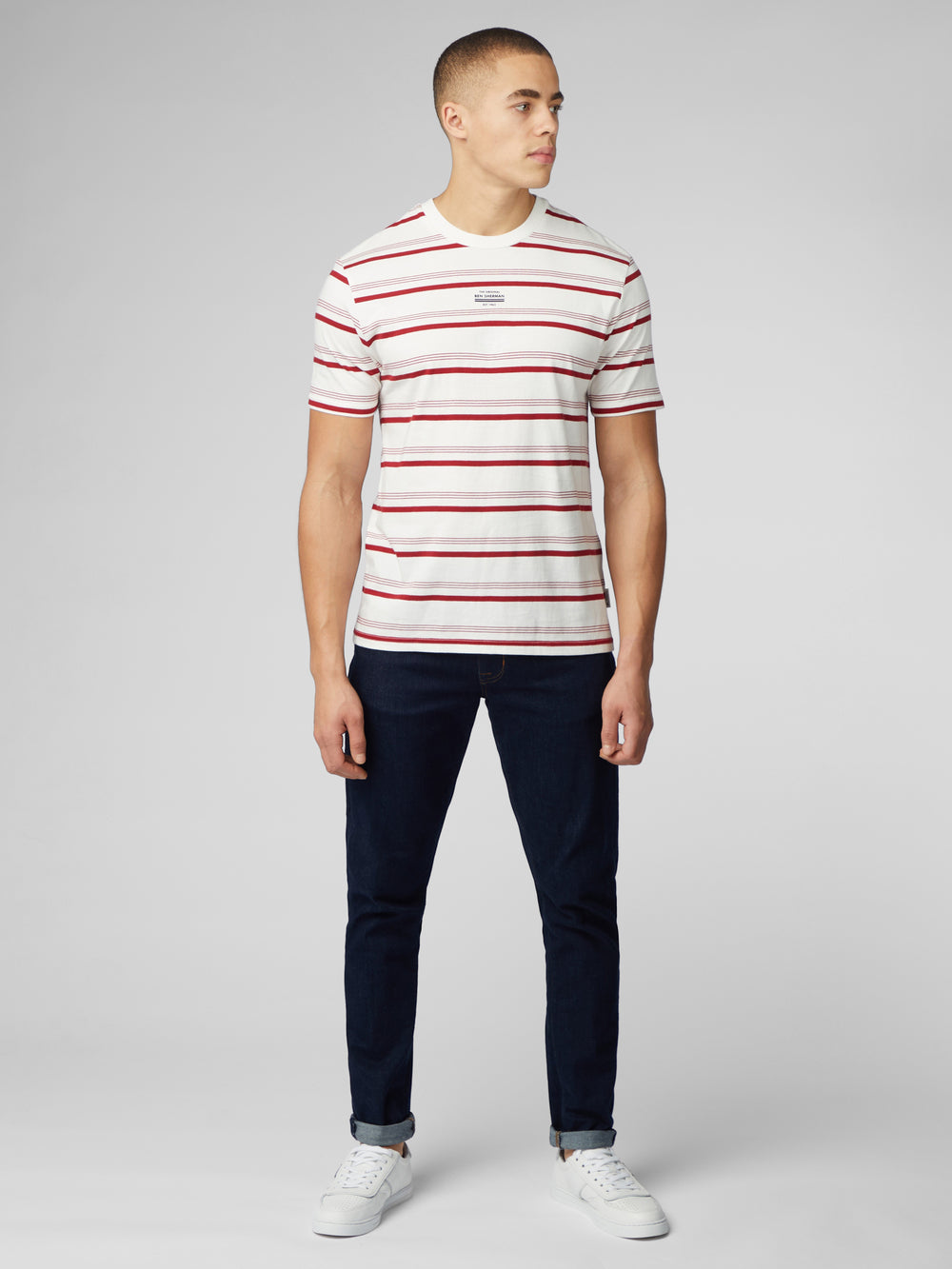 Ben Sherman Signature Fine Stripe T-Skjorte Hvite | KP9218530