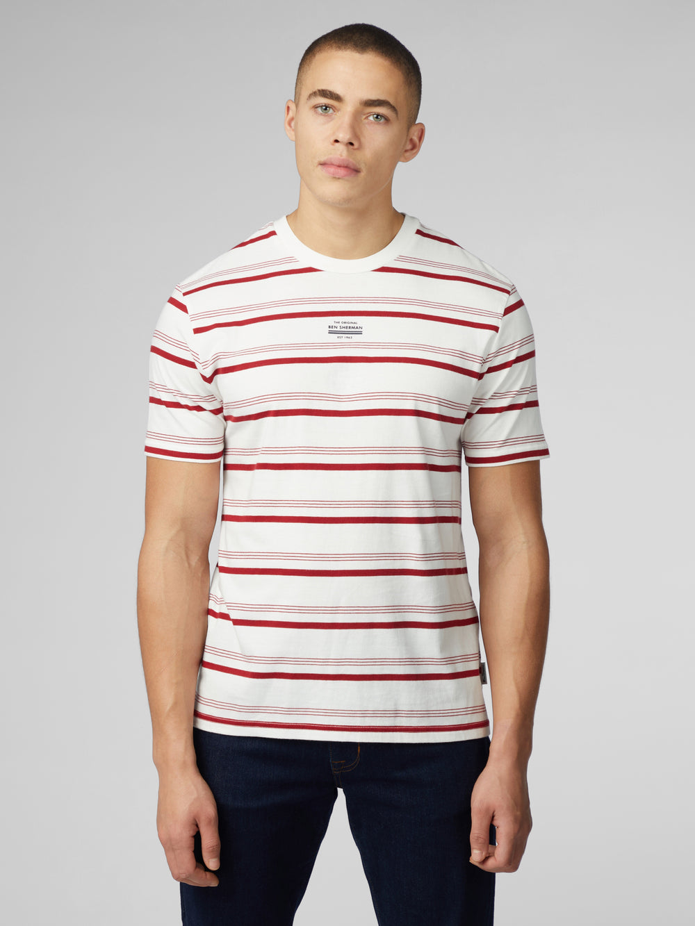 Ben Sherman Signature Fine Stripe T-Skjorte Hvite | KP9218530