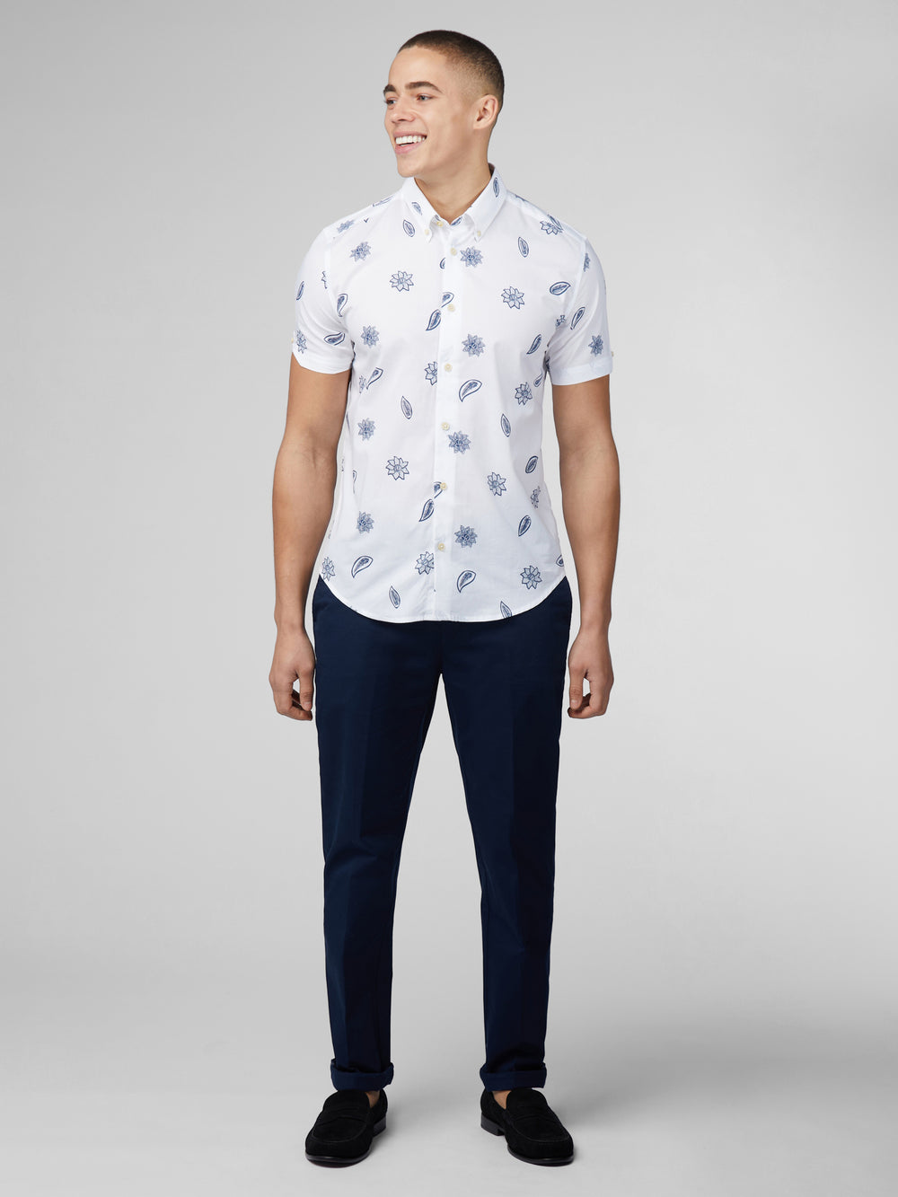 Ben Sherman Signature Floral Skjorte Hvite | JE4297830