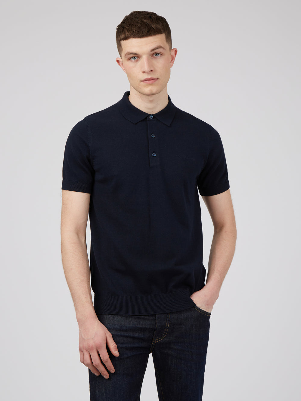 Ben Sherman Signature Gensere Med Polo Hals Marineblå | WZ9072841