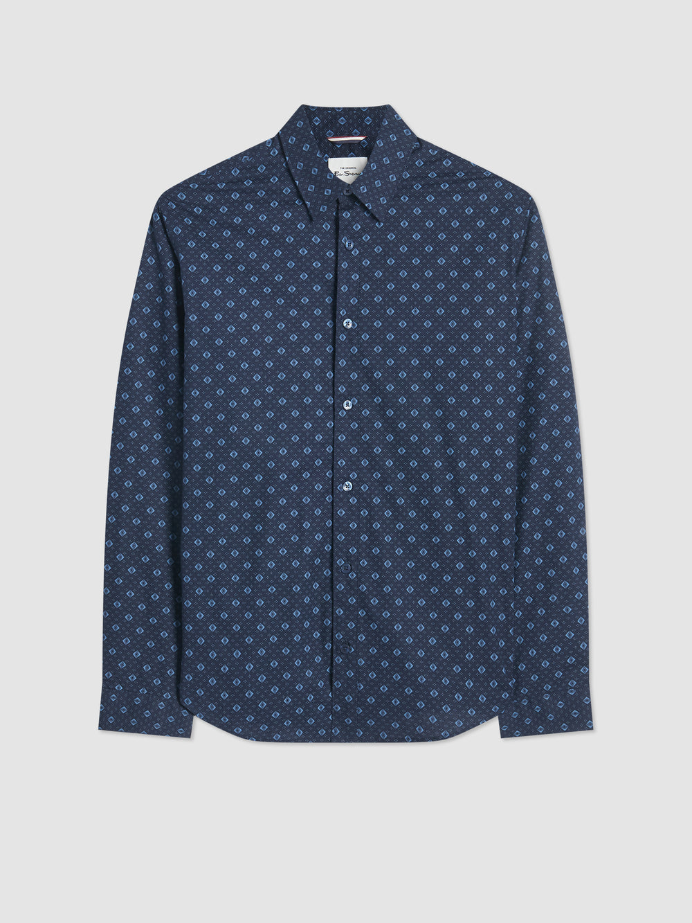 Ben Sherman Signature Geo Skjorte Blå | SX9762305