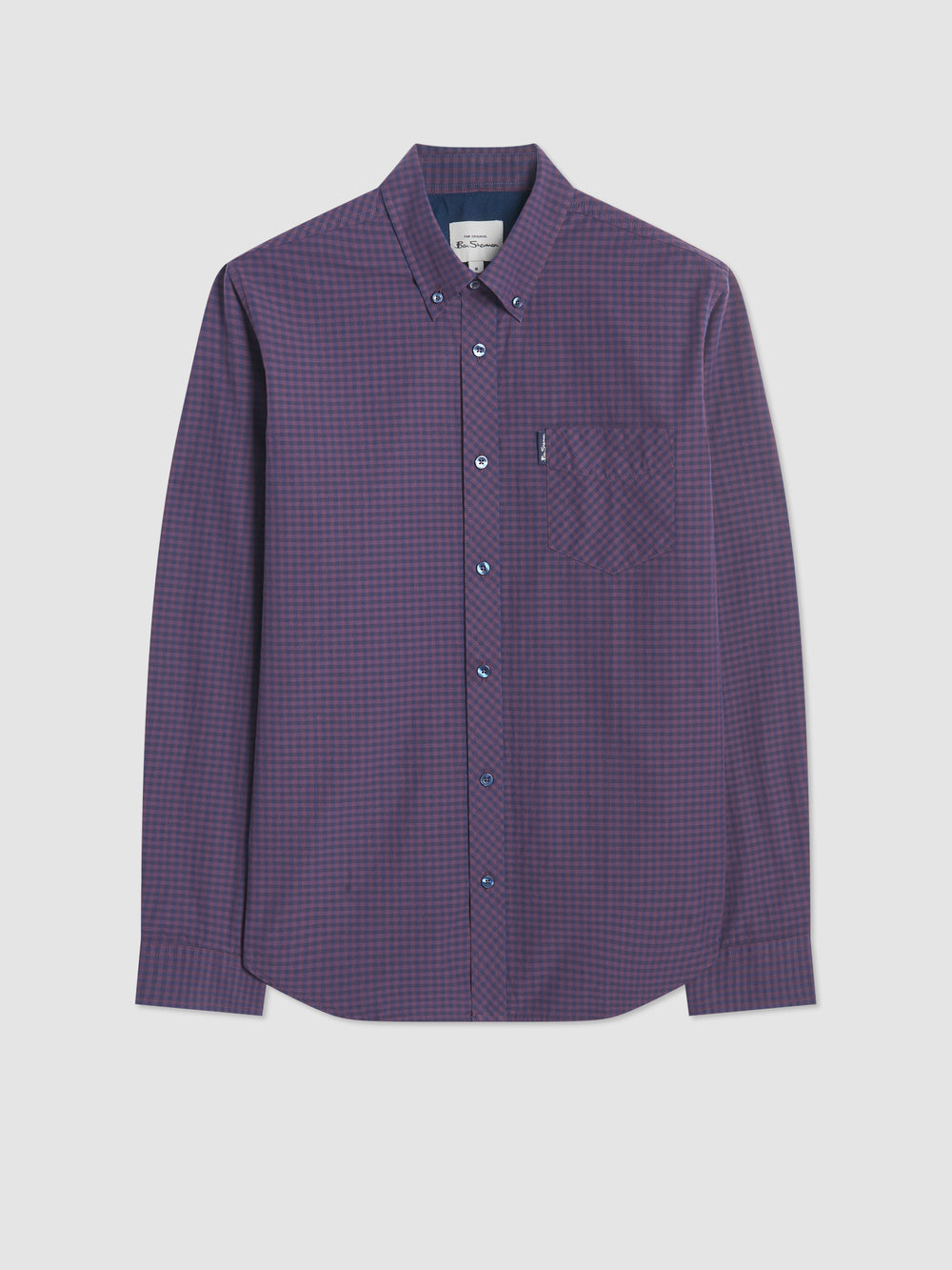 Ben Sherman Signature Gingham Long-Sleeve Skjorte Lilla | TA0874952