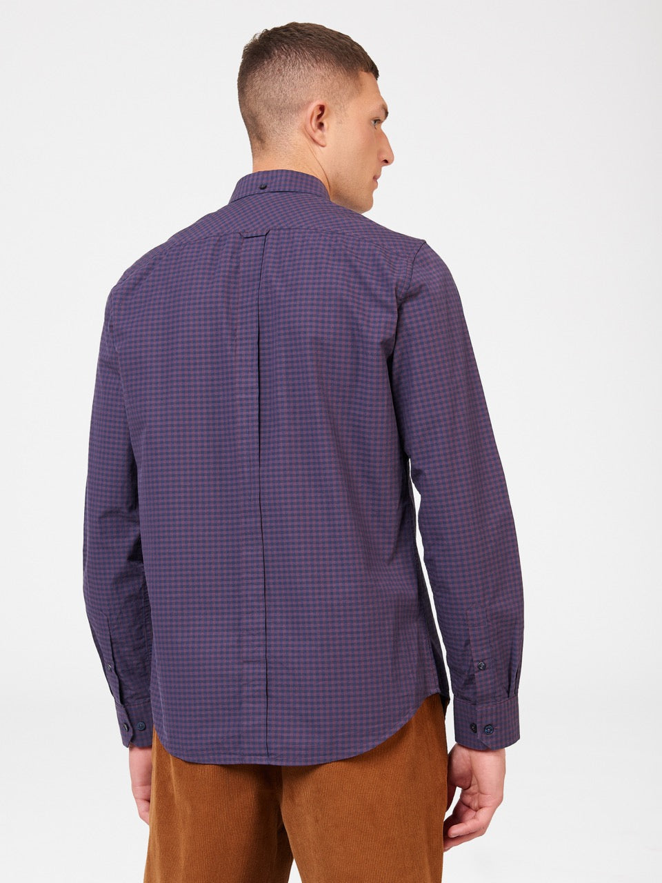 Ben Sherman Signature Gingham Long-Sleeve Skjorte Lilla | TA0874952