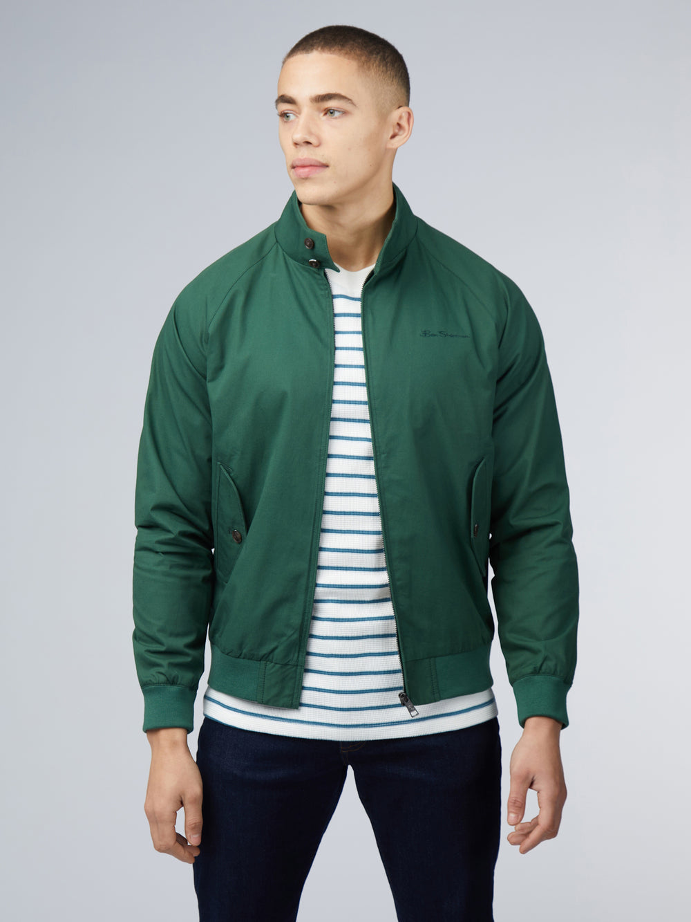 Ben Sherman Signature Harrington Jakker Grønn | RL5280149