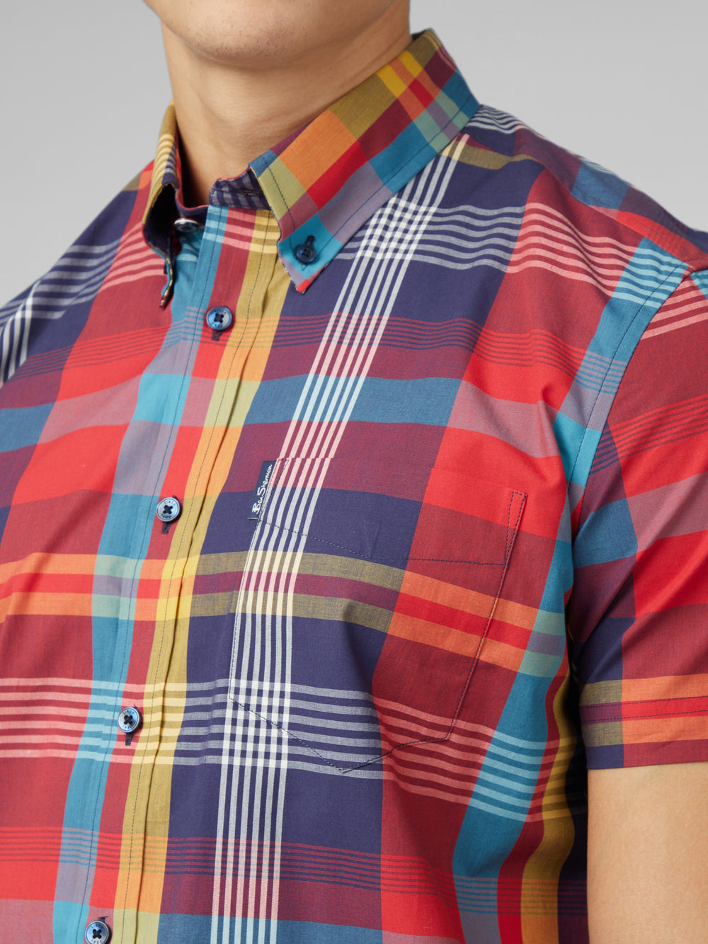 Ben Sherman Signature Large Madras Check Skjorte Rød | LR8693042