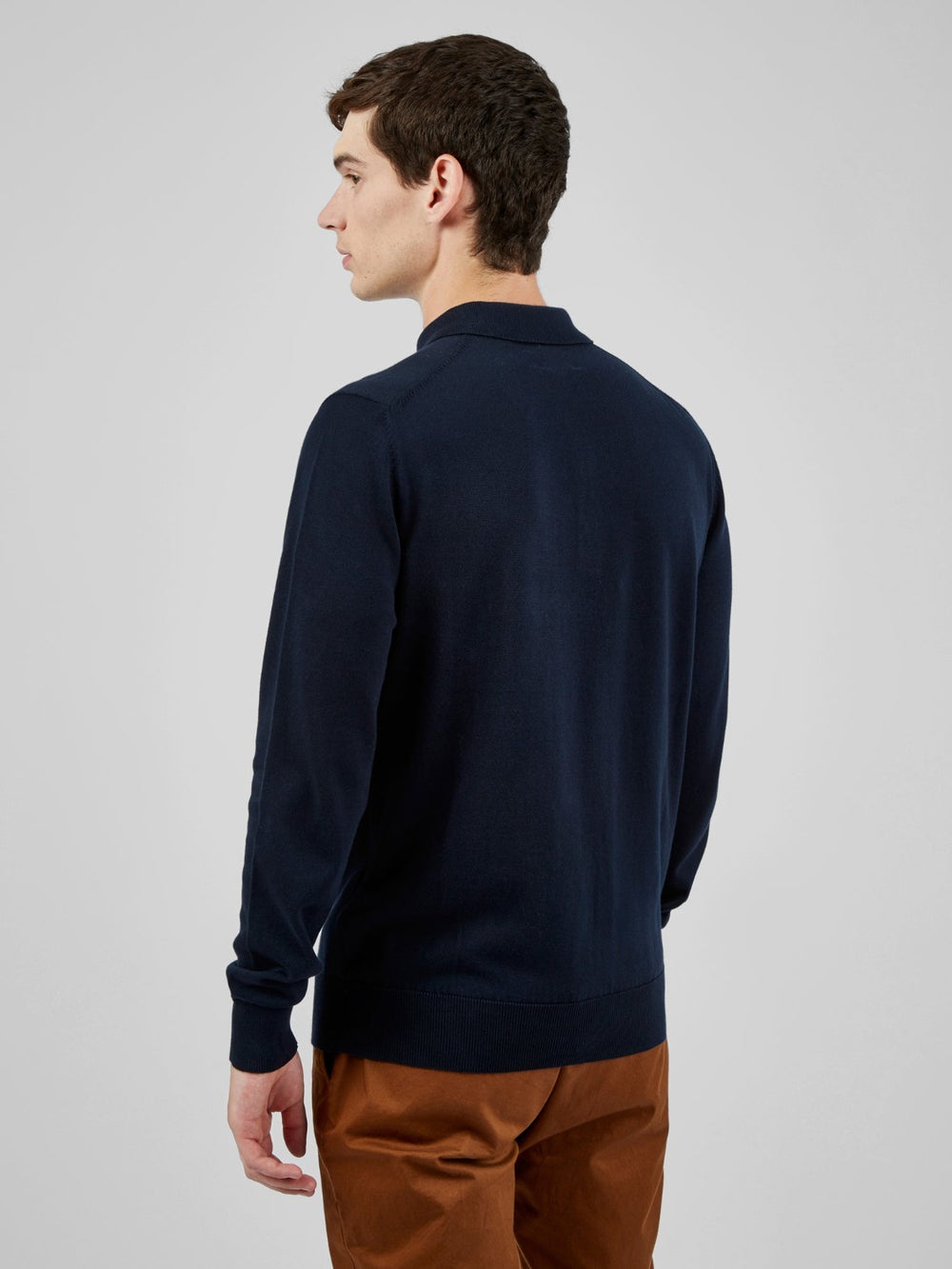 Ben Sherman Signature Long-Sleeve Gensere Med Polo Hals Marineblå | KD3981572