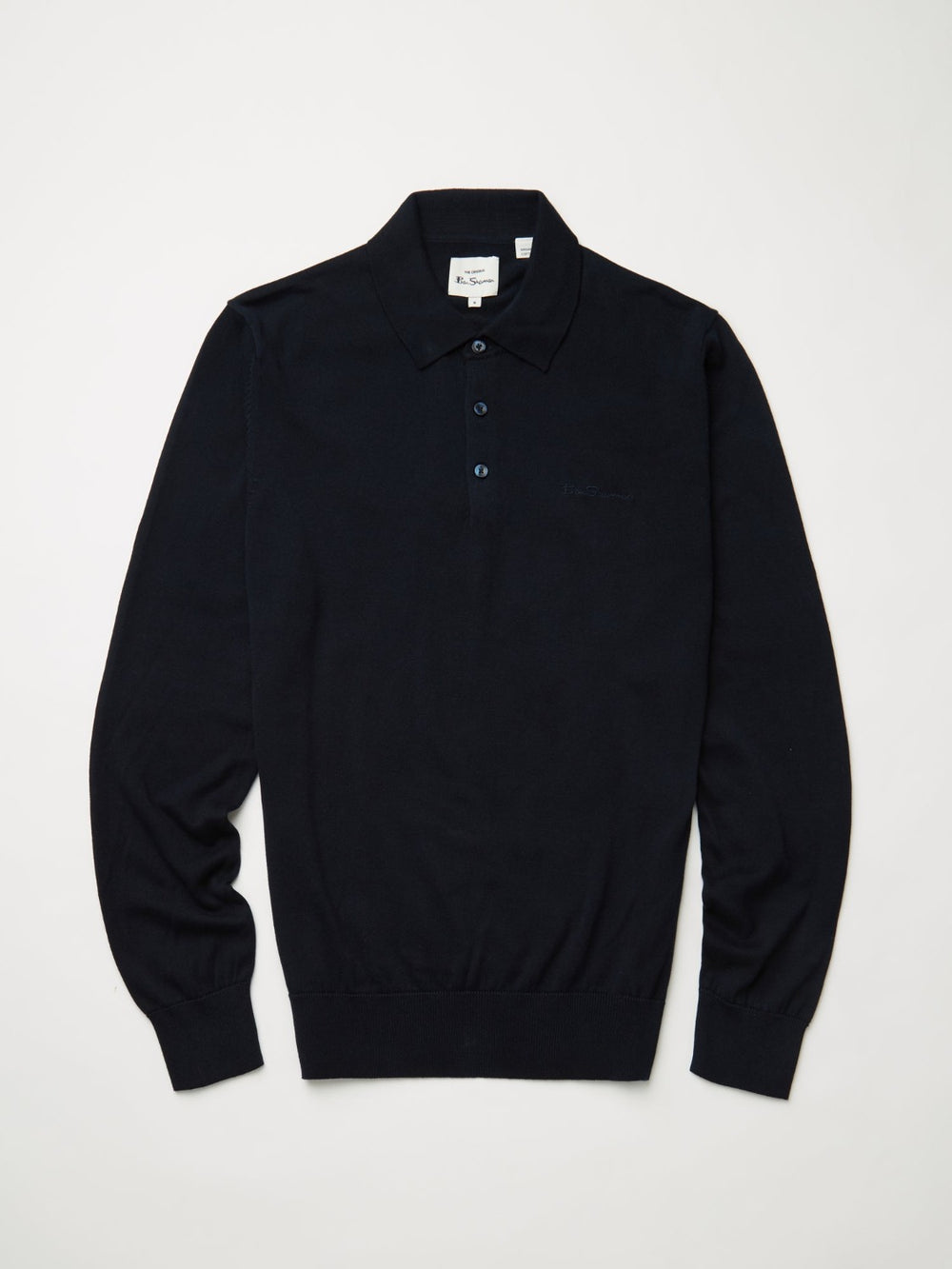 Ben Sherman Signature Long-Sleeve Gensere Med Polo Hals Marineblå | KD3981572