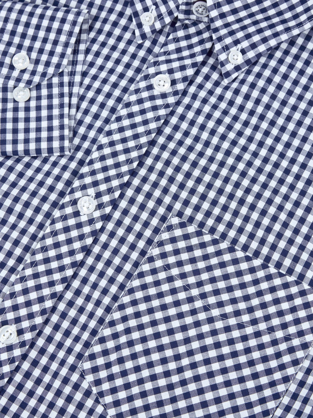 Ben Sherman Signature Long-Sleeve Gingham Skjorte Mørke Blå | YJ7423806