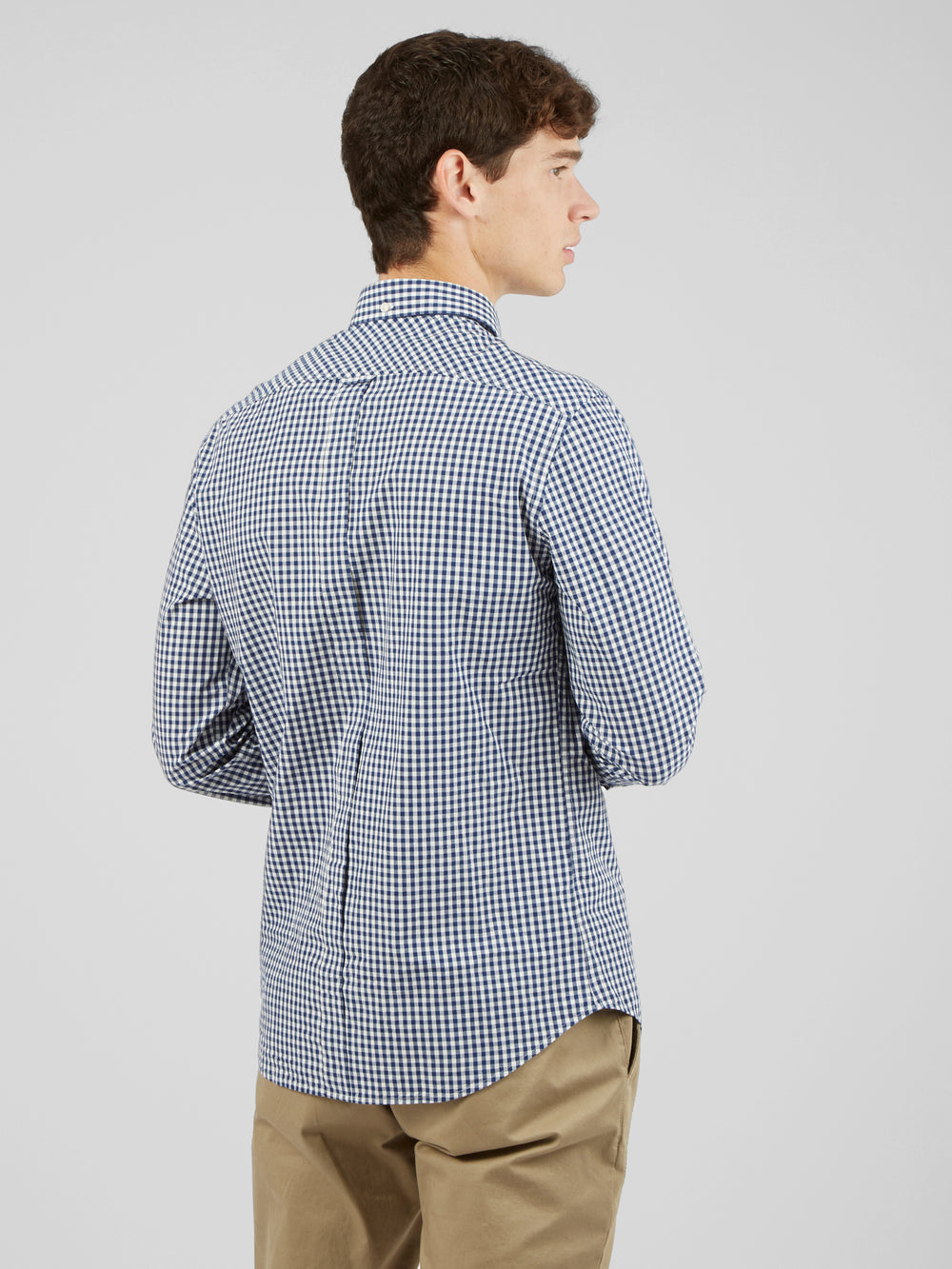 Ben Sherman Signature Long-Sleeve Gingham Skjorte Mørke Blå | YJ7423806