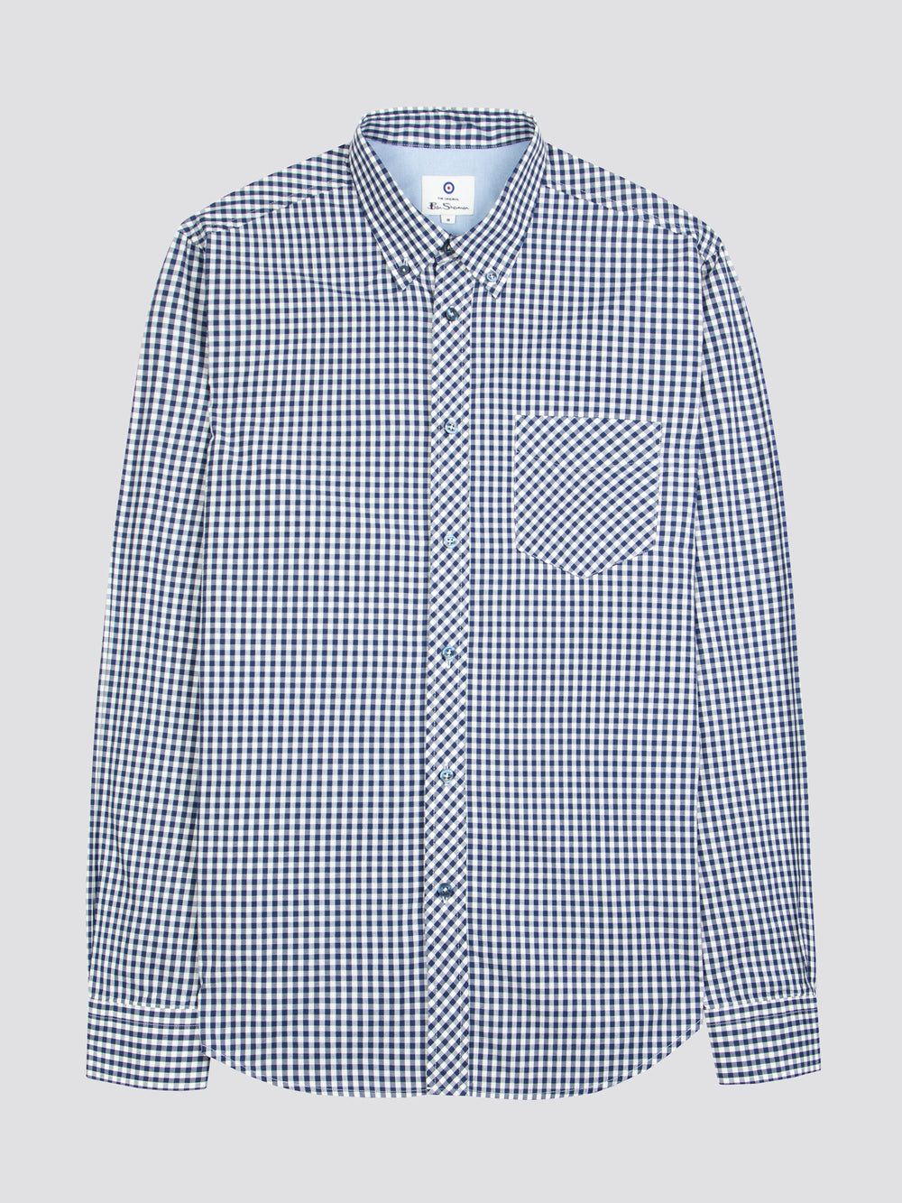 Ben Sherman Signature Long-Sleeve Gingham Skjorte Mørke Blå | YJ7423806