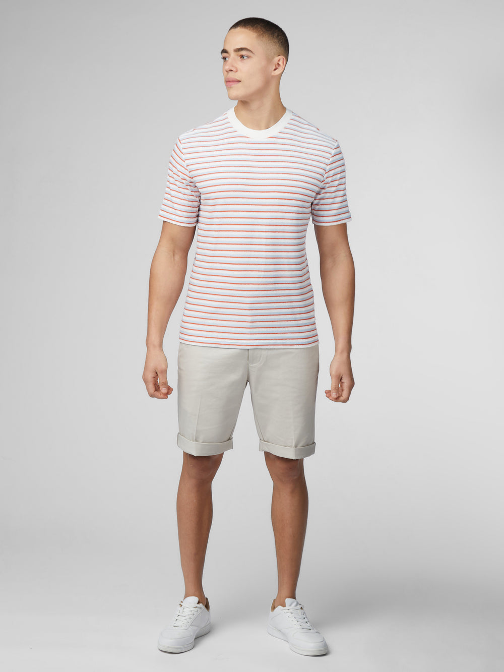 Ben Sherman Signature Loopback Stripe T-Skjorte Blå | XP8614357