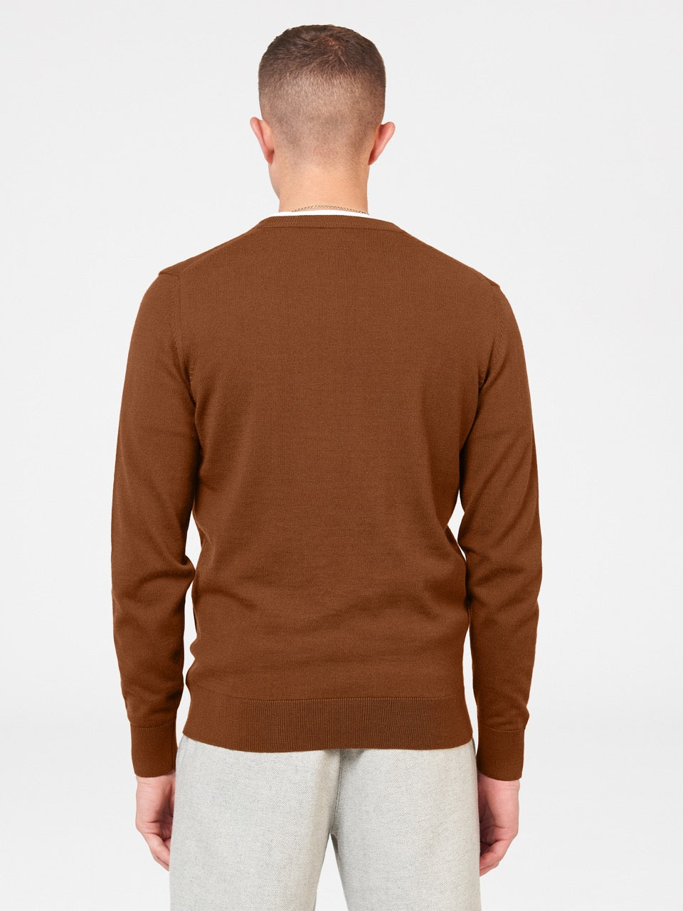 Ben Sherman Signature Merino Crewneck Strikkevarer Brune | SW9540812