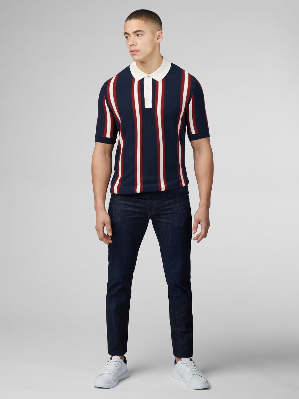 Ben Sherman Signature Mod Rugby Strikkevarer Marineblå | CW1703269