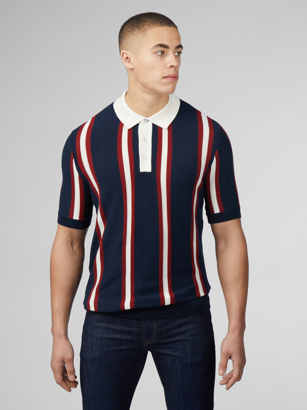 Ben Sherman Signature Mod Rugby Strikkevarer Marineblå | CW1703269