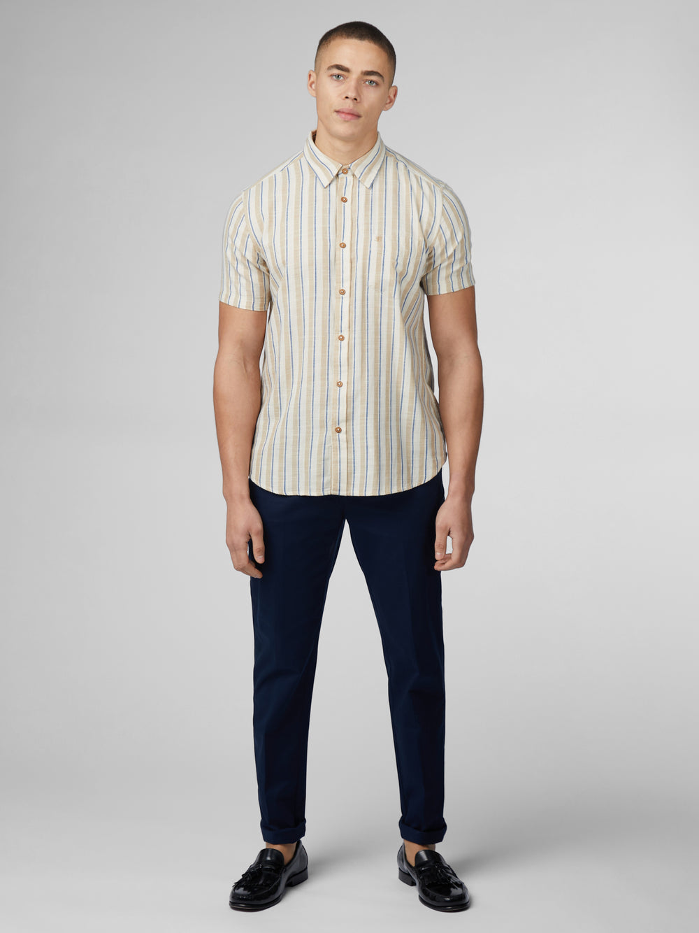 Ben Sherman Signature Mod Stripe Skjorte Hvite | OT3798162