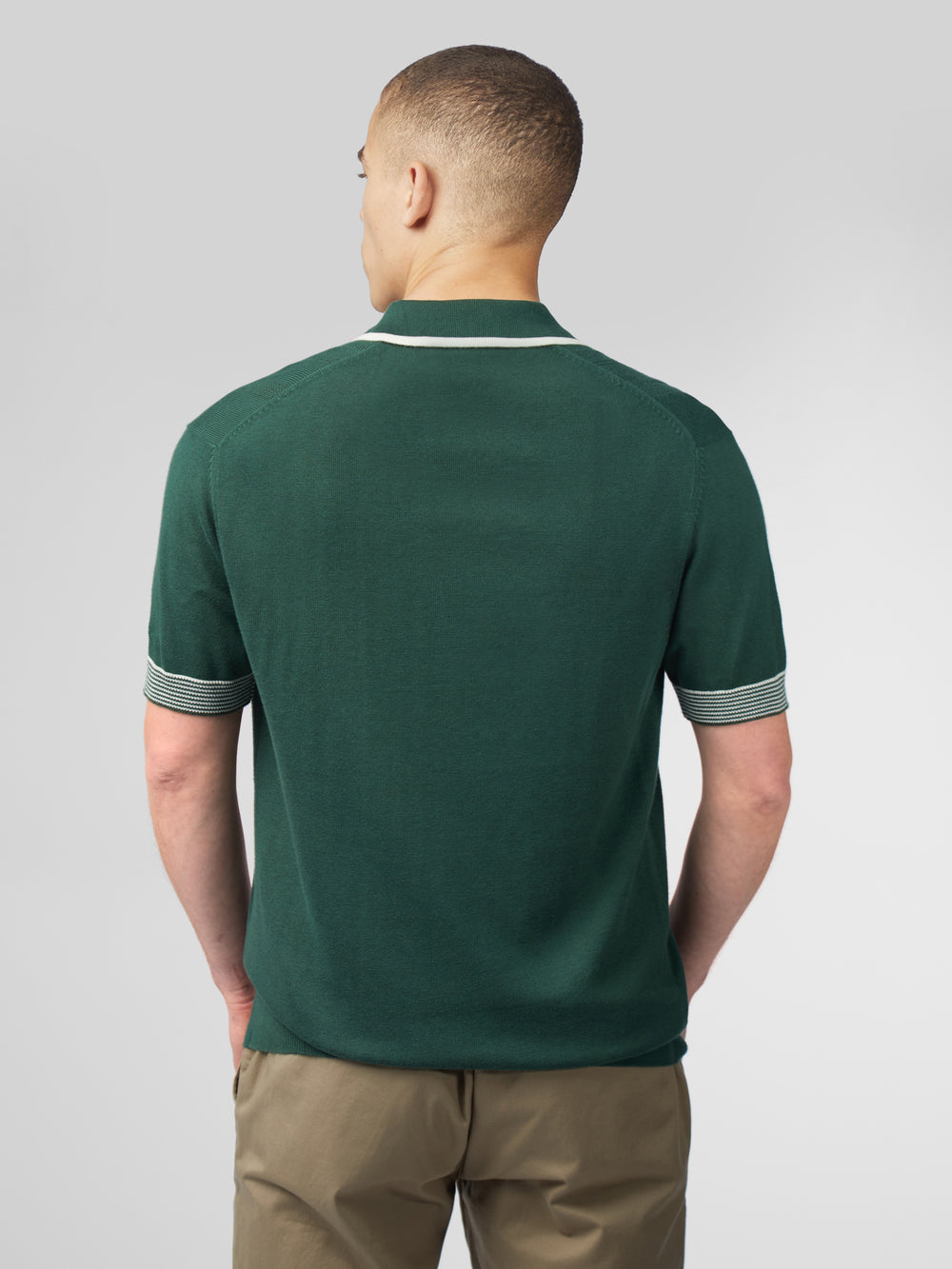 Ben Sherman Signature Open Neck Polo Strikkevarer Grønn | FW9704562