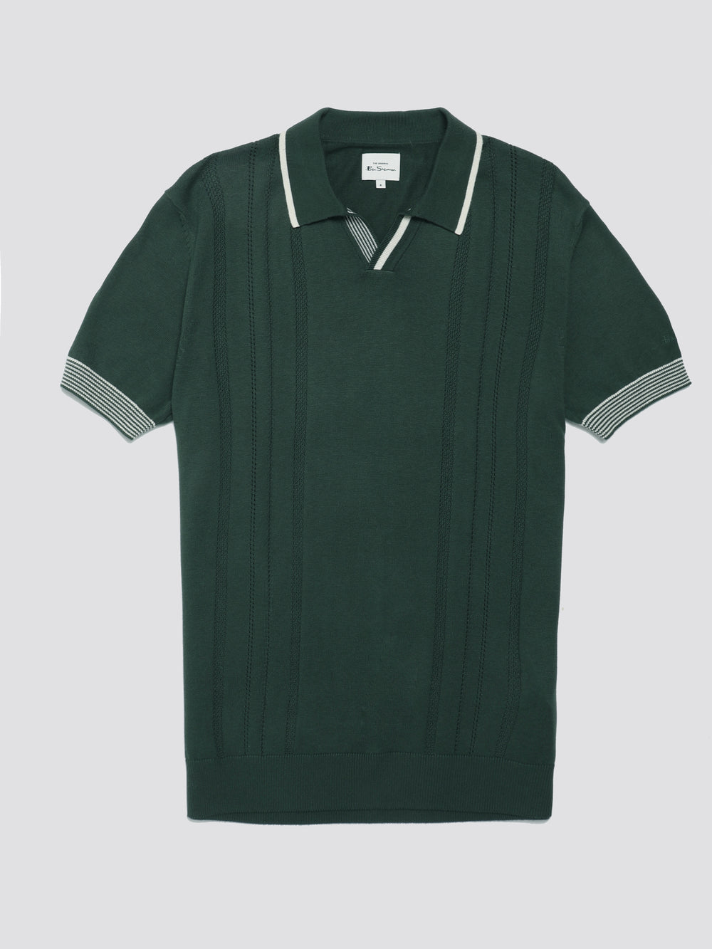 Ben Sherman Signature Open Neck Polo Strikkevarer Grønn | FW9704562