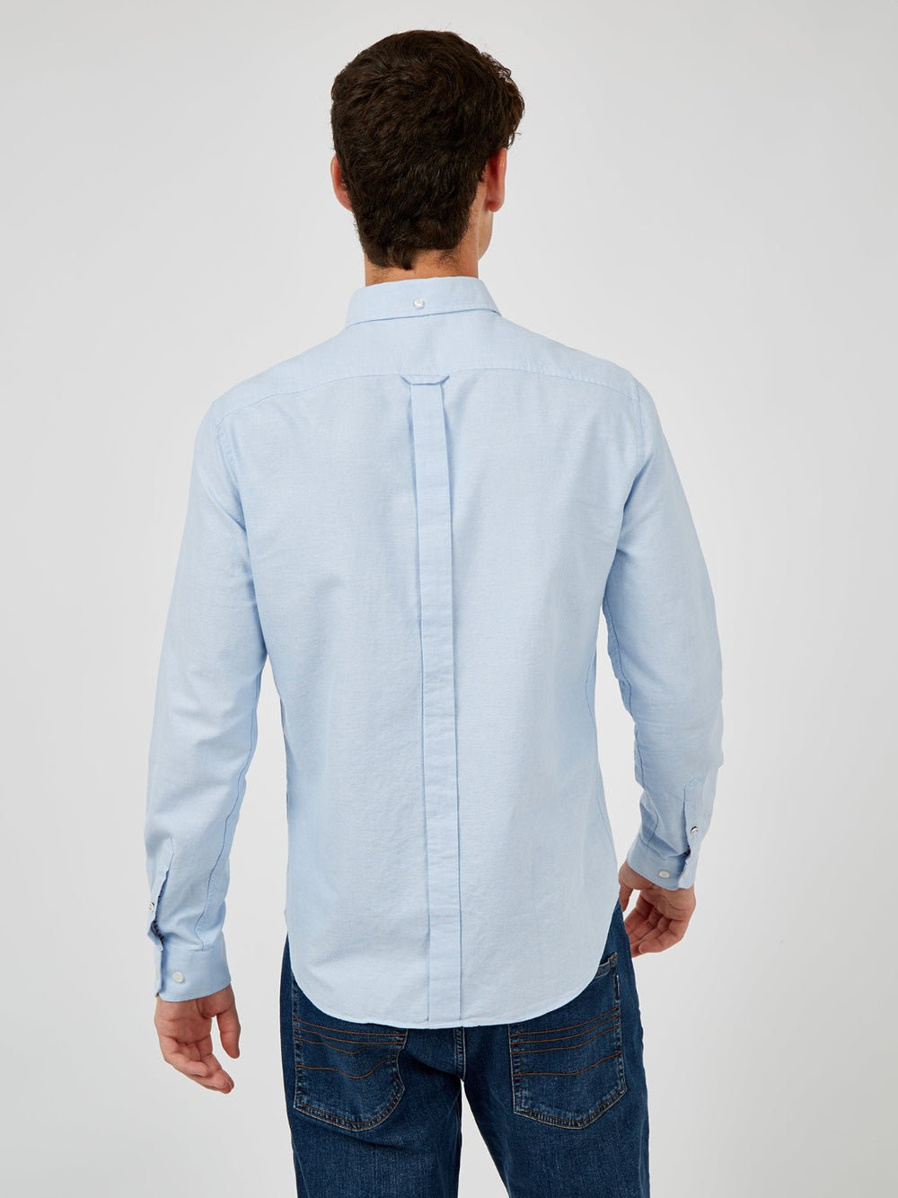 Ben Sherman Signature Organic Long-Sleeve Oxford Skjorte Blå | KW0524163