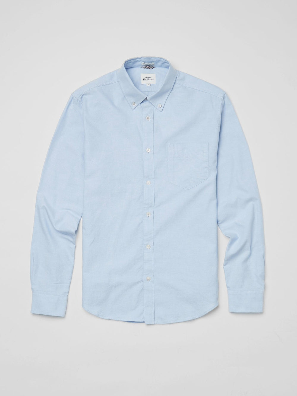 Ben Sherman Signature Organic Long-Sleeve Oxford Skjorte Blå | KW0524163