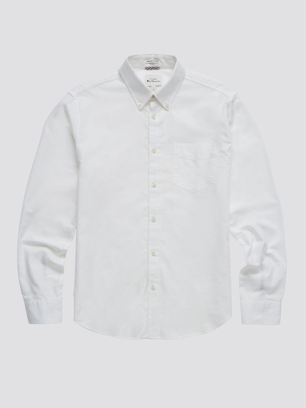 Ben Sherman Signature Organic Long-Sleeve Oxford Skjorte Hvite | DU9273406