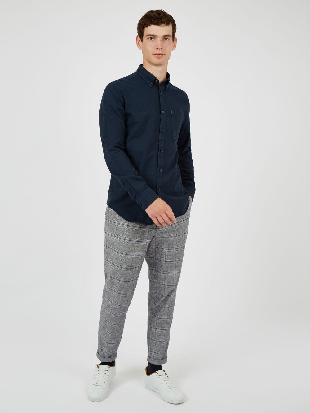 Ben Sherman Signature Organic Oxford Skjorte Marineblå | WA5896012